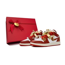 Jordan Износостойкие винтажные баскетбольные кроссовки Air 1 с низким верхом GS Red fj3465-160(team11-百年琴瑟女款s-box) | red