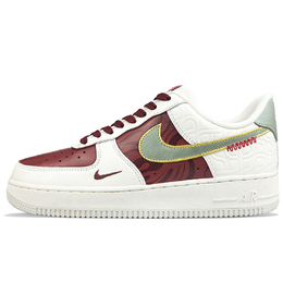 Nike Кроссовки для скейтбординга Air Force 1 с противоскользящим износостойким верхом, унисекс, белые, красные hv5979-130(team40-暗流引动) | white red
