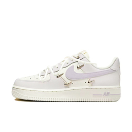 Nike Кроссовки для скейтбординга Air Force 1 с антискользящей амортизацией, женские, белые, фиолетовые fv3654-111(team579-夏日葡萄) | white purple