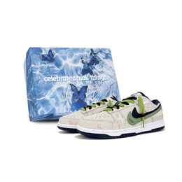 Nike Низкие износостойкие кроссовки для скейтбординга Dunk унисекс бежево-зеленого цвета hv1800-101(team188-清墨蛇影s-box) | beige green
