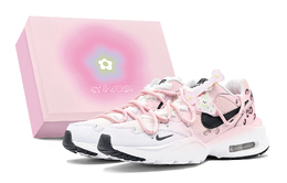 Nike Кроссовки Air Max Fusion Anti-Slip с низким верхом, износостойкие, женские, белые, розовые, желтые cj1671-100(team88-豹纹小狗s-box) | white pink yellow