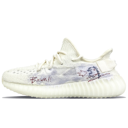 Adidas Кроссовки Yeezy Boost 350 V2, повседневные, унисекс, низкие, синие hq6316(team40-傲娇恐龙) | white purple
