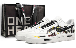 Nike Кроссовки Air Force 1 с антискользящим покрытием, износостойкие, низкие, для скейтбординга, унисекс, черные, белые cw2288-111(team400-墨色九渊男女款黑礼) | black white