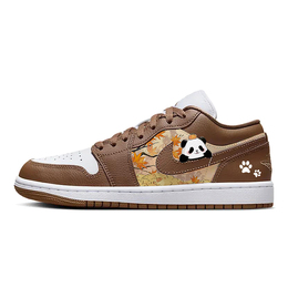 Jordan Баскетбольные кроссовки Air 1 Vintage, унисекс, низкие, белые/коричневые dc0774-202(team56-枫叶熊猫) | brown
