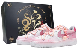 Nike Кроссовки Air Force 1 с противоскользящим износостойким низким верхом для скейтборда, унисекс, розовые cw2288-111(team726-粉色心愿-sbox) | pink