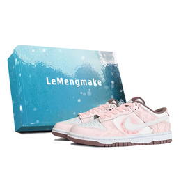 Nike Кроссовки для скейтбординга Dunk Joy Lemon с противоскользящим эффектом, женские, коричневые, белые, розовые fz3611-208(team399-小猫捕蝶s-box) | brown white pink