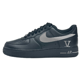Nike Кроссовки для скейтбординга Air Force 1 07 Triple Black с антискользящим покрытием, износостойкие, унисекс, серебристо-черные cw2288-001（team801-星际旅行） | silver black