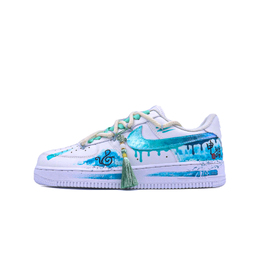 Nike Кроссовки для скейтбординга Air Force 1, унисекс, низкие, голубые cw2288-111(team779-十二生肖 猴跃新程） | white blue
