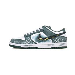 Nike Кроссовки для скейтбординга Dunk унисекс, низкие, зеленые/белые dv0833-111(team1051-墨韵竹踪) | white green