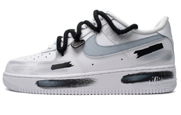 Nike Кроссовки Air Force 1 Patchwork Slip Low Top для скейтбординга унисекс, черные, белые, серые cw2288-111(team98-男女款拼接) | black white gray