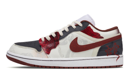 Jordan Баскетбольные кроссовки Air 1 Fiery Red Fist с антискользящим покрытием, износостойкие, винтажные, унисекс, белые, красные, черные hf3148-102(team73-赤焰红拳) | white red black