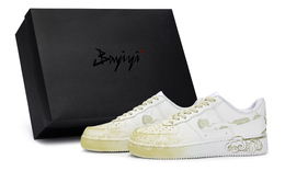 Nike Кроссовки для скейтбординга Air Force 1, унисекс, низкие, бежево-желтые cw2288-111(team80-云卷浪舒米黄s-box) | white beige