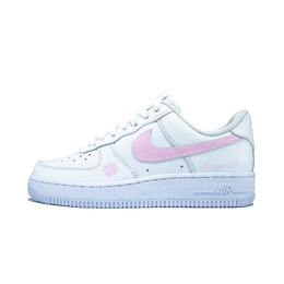 Nike Кроссовки для скейтбординга Air Force 1 женские, низкие, белые/розовые dd8959-100(team789-快乐无边) | white