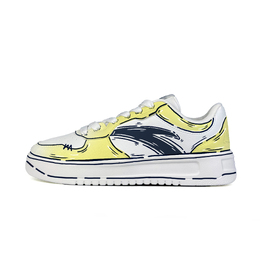 Женские кроссовки для скейтбординга Life Collection Cartoon Line, желтые, легкие, нескользящие, с низким верхом Anta, Light Yellow 922418001q-2(team1084-卡通线条黄) | light yellow