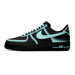 Nike Кроссовки Air Force 1 Shoe Door Night Aurora Blue Low Top для скейтбординга унисекс, черно-синие cw2288-001(team573-黑夜极光蓝） | black blue