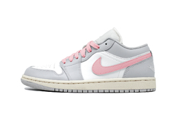 Jordan Баскетбольные кроссовки Air 1 Misty Haruno с амортизацией и противоскользящим эффектом, женские, розовые, серые, белые dc0774-103(team140-雾野樱) | gray white pink