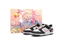 Nike Кроссовки для скейтбординга Dunk, износостойкие, женские, черные, белые, розовые dd1503-101(team1098-粉色少女sbox) | black white pink
