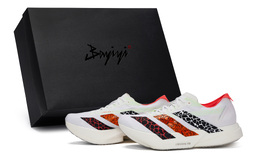 Adidas Кроссовки Adizero Adios Pro 4 с антискользящим покрытием, износостойкие, низкие, унисекс, черные, белые, оранжевые jr1094(team80-男女同款斑影逐风s-box) | black white orange