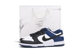 Nike Кроссовки для скейтбординга Dunk Coverage с антискользящим и износостойким верхом, унисекс, черные, белые, синие hf5441-107(team拾伍-男女同款白蓝三sbox) | black white blue