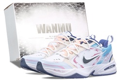 Nike Кроссовки Air Monarch 4 Drunk On The River с нескользящей подошвой и массивным верхом, унисекс, сине-белые 415445-102（team686-醉溺心河） | blue white (box)