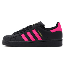 Adidas Низкие противоскользящие кроссовки для скейтбординга SUPERSTAR, унисекс, розовые, черные eg4959(teamy-男女款荧光粉黑) | pink black