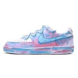 Nike Кроссовки для скейтборда Court Vision 1 Iridescent Dreamscape с антискользящим покрытием, износостойкие, низкие, унисекс, сине-розовые dh2987-101(team488-幻彩梦境) | blue pink