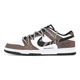 Nike Кроссовки для скейтбординга Dunk Joy Lemon, износостойкие, низкие, коричневые, унисекс dd1391-100(team399-摩卡微笑) | brown