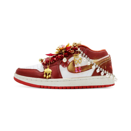Jordan Баскетбольные кроссовки Air 1 Dreamy Beauty, дышащие, влагоотводящие, среднего размера, винтажные, унисекс, красные fj3459-160(team629-梦幻佳人) | red