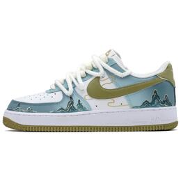 Nike Кроссовки Air Force 1 Low Top для скейтбординга унисекс, темно-голубые fj4146-110(team1052-金峦襄煦) | dark cyan