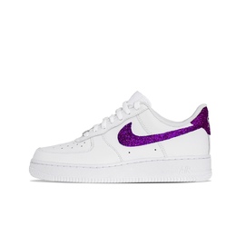 Nike Кроссовки Air Force 1 с антискользящим покрытием, износостойкие, низкие, для скейтбординга, унисекс, белые, фиолетовые cw2288-111(team577-紫满天星钩z) | white purple