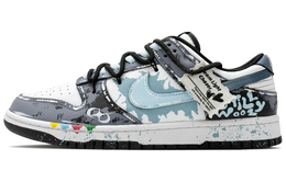 Nike Кроссовки для скейтбординга Dunk Anti Slip, износостойкие, низкие, унисекс, черные, белые, синие hf5441-100（team260-蓝色星域qd） | black white blue