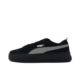 Puma Кроссовки для скейтбординга Smash Platform Pitch Black с амортизацией, износостойкие, женские, черно-серые 366488-02(team271-乌漆嘛黑) | black gray