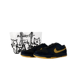Nike Кроссовки для скейтбординга Dunk Brown Ink Simple Elegance с нескользящей подошвой, износостойкие, унисекс, черные, желтые hq1931-001(team619-棕墨简韵s-box) | black yellow