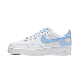 Nike Кроссовки для скейтбординга Air Force 1 с противоскользящим покрытием, износостойкие, женские, синие, белые dd8959-100（team598-晨星蓝光） | blue white