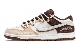 Nike Кроссовки для скейтбординга Dunk Rice Fragrance с противоскользящим покрытием, износостойкие, унисекс, белые, коричневые hv1794-211(team864-稻香) | white brown