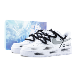Nike Кроссовки для скейтбординга Air Force 1 Arabica с антискользящим покрытием, унисекс, цвет: черный, белый, серый cw2288-111（team626-阿拉比卡-sbox） | black