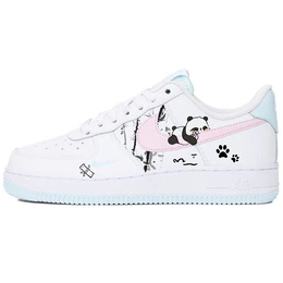 Nike Кроссовки для скейтбординга Air Force 1 женские, низкие, белые/розовые ih0640-161(team1042-萌熊趴趴 ) | white pink