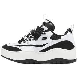 Skechers Уличные дышащие кроссовки с поддержкой Rebound, низкие, повседневные, женские, черно-белые 177840-bkw | black white