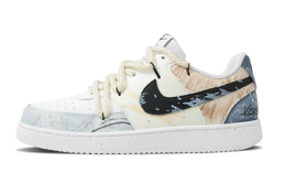 Nike Кроссовки Court Vision 1 с низким верхом, противоскользящие, износостойкие, мужские, серо-синие dh2987-101(team1171-visfe-双鞋带） | gray blue