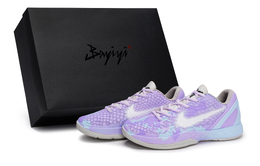 Nike Баскетбольные кроссовки Zoom Kobe 6 Low Top мужские, белые, синие, фиолетовые fq3546-100(team80-男款时空碎片s-box) | white blue purple