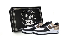 Nike Фрагмент Air Force 1 Puppy, специальные низкие кроссовки для скейтборда, мужские, белые dv0788-001(team85-艳丽拿铁as-box) | white