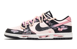 Nike Кроссовки для скейтбординга Dunk Butterfly с переливающимся антискользящим покрытием, износостойкие, низкие, мужские, черно-розовые dd1391-100(team1171-蝶影流光） | black pink