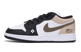 Jordan Баскетбольные кроссовки Air 1 Urban Chic Style Vintage Low Top, мужские, белые, коричневые 553558-131(team85-翩跹拿铁) | white