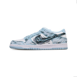 Nike Кроссовки для скейтбординга Dunk Phantom Sea Fringe, противоскользящие, износостойкие, легкие, белые, синие dv0833-106（team1051-幻海流苏） | white blue