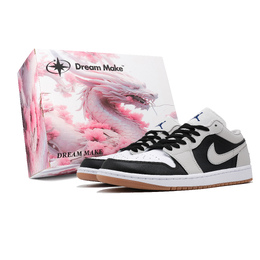 Баскетбольные кроссовки Air 1 Vintage, низкие, серые, мужские Jordan, Tyrant S-Box 553558-146(team740-暴君礼盒版) | tyrant s-box