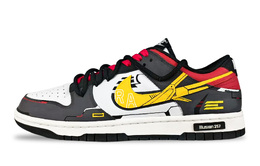 Nike Кроссовки для скейтбординга Dunk Fairyland, Passionate Gundam, износостойкие, низкие, мужские, серые, красные, желтые dd1391-100(team257-热血高达) | gray red yellow