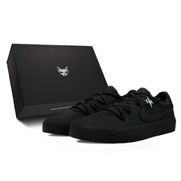Nike Кроссовки для скейтбординга Court Shot Midnight Phantom, Shimmery Cat, износостойкие, низкие, черные, мужские fq8146-001(team79-暗夜魅影s-box) | night black (black box)