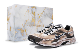 Nike Кроссовки Initiator для бега по городу, износостойкие, низкие, мужские, белые, желтые 394055-100（team1238-咖啡可可s-box) | coffee cocoa