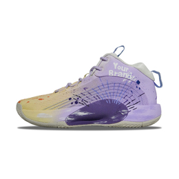Jordan Баскетбольные кроссовки Jumpman 2021 Shimmer Anti Slip, износостойкие, дышащие, ударопрочные, средней высоты, мужские, фиолетовые fd9908-141(team360-微光) | purple