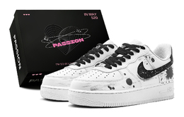 Nike Air Force 1 Air Force 1, модные и стильные кроссовки с брызгами, уличные низкие кроссовки для скейтбординга, мужские, черно-белые cw2288-111(teams2-潮酷泼墨男s-box) | black